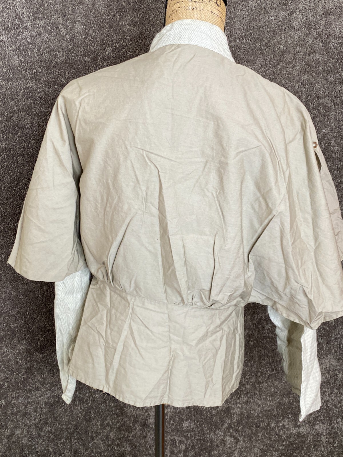 Women’s Bollywood Malhotra Designer Beige travelers Top Cotton Safari Size 44