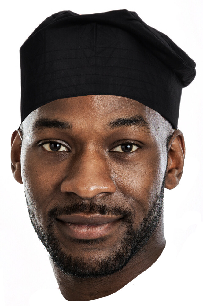 Black African Cotton Kufi Hat DPH550