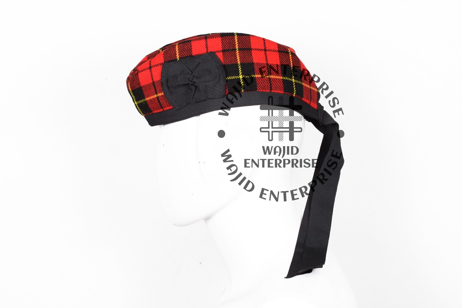 Scottish Wallace tartan GLENGARRY Cap Military Bonnet Glengarry Hat | Kilt Cap