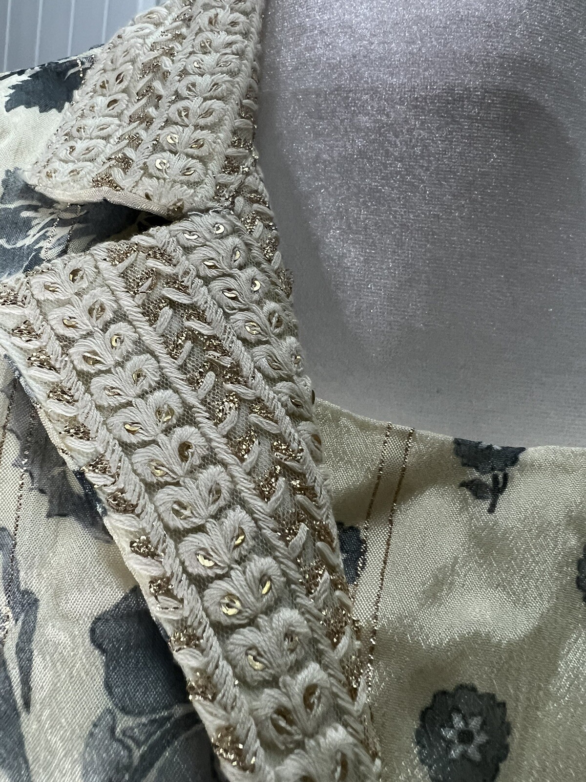 Modern Indian Chic Outfit, Crop Top, Plazzo And Jacket