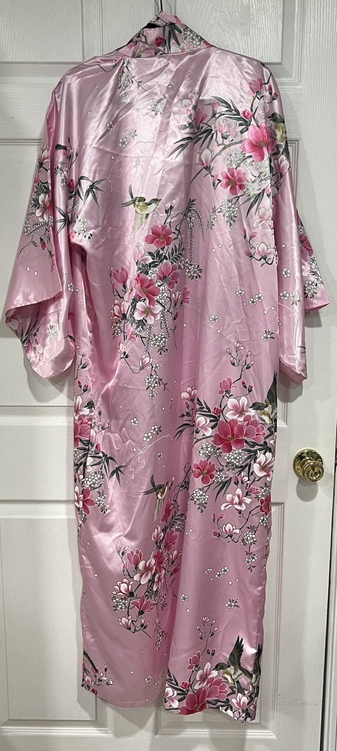 VTG Ichiban Japan Women’s Floral Japanese Kimono Yukata Robe Birds Jacket OS B12
