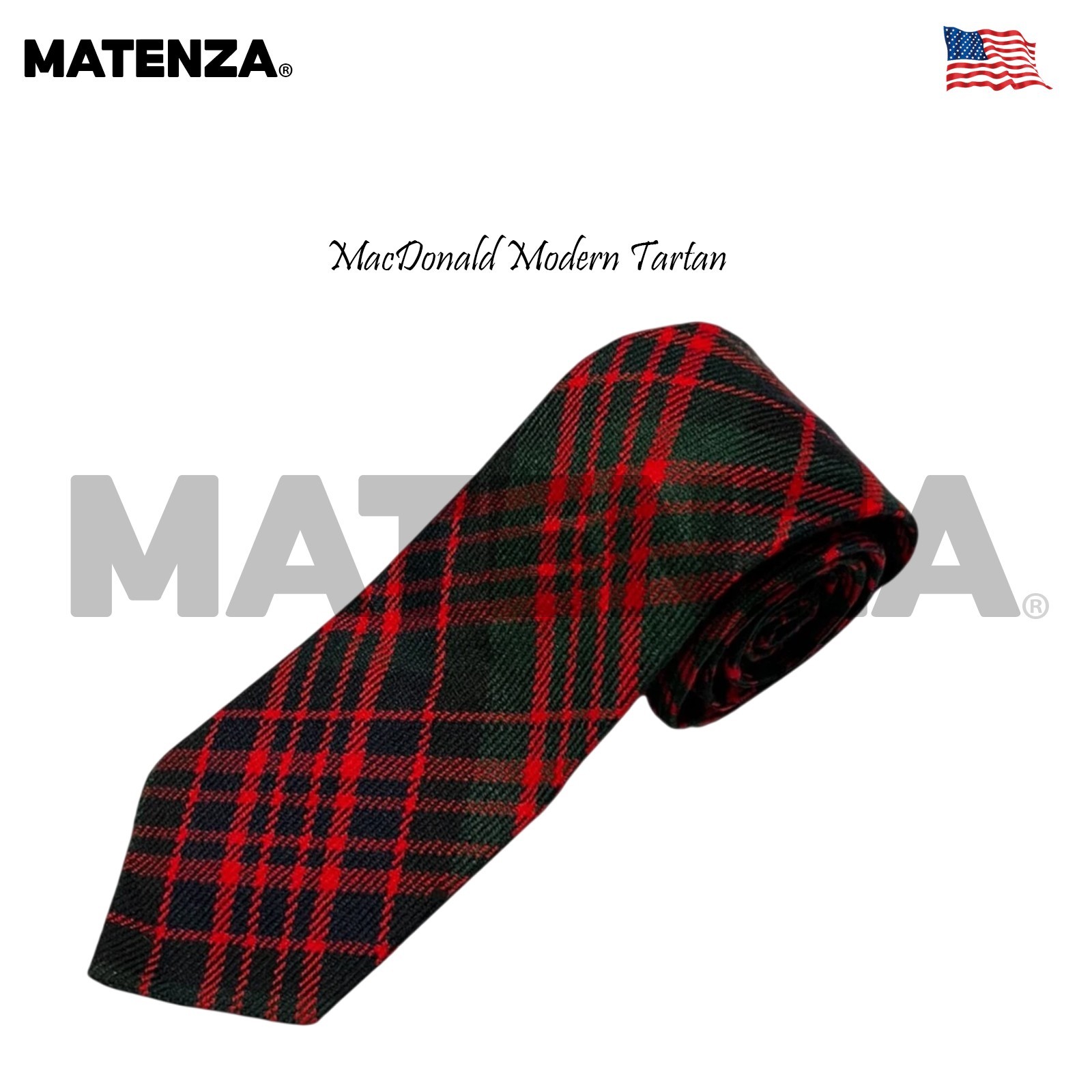 MacDonald Tartan Kilt Accessories Set 5Pc Scottish Highland Wear