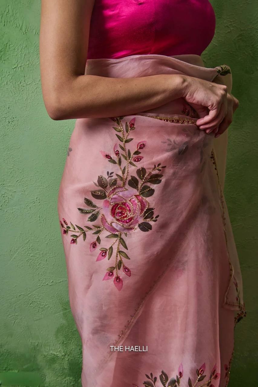 Indian Bollywood Designer Sari Wedding Party Wear Blouse Pakistani Ethnic Saree