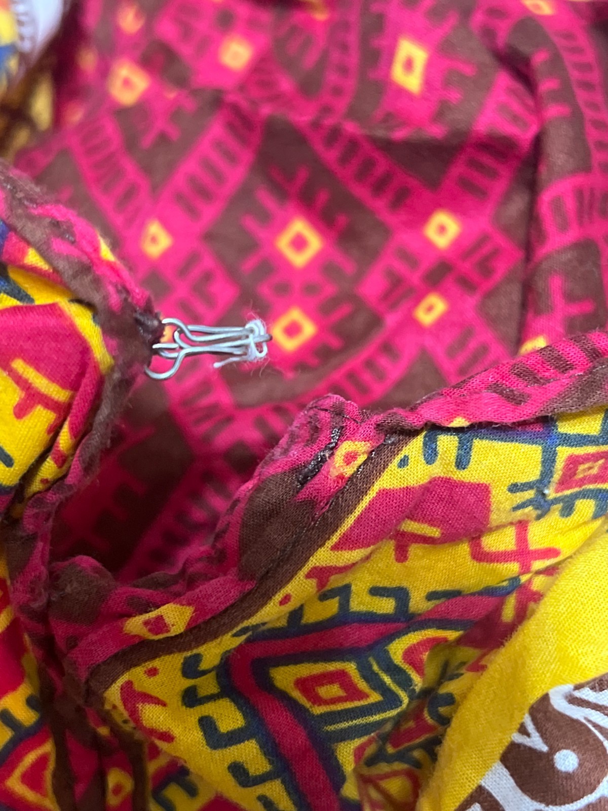 J. Pretwear Medium Pakistani Indian Kurta Dress Yellow Red Printed Ethnic Tunic