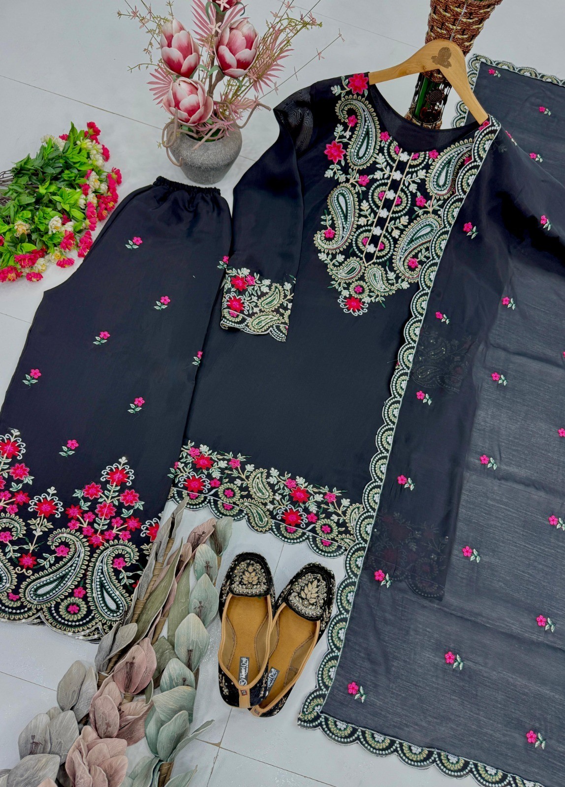 Designer Indian Pakistani top plazzo Bollywood Dress Party Wear Suit wedding