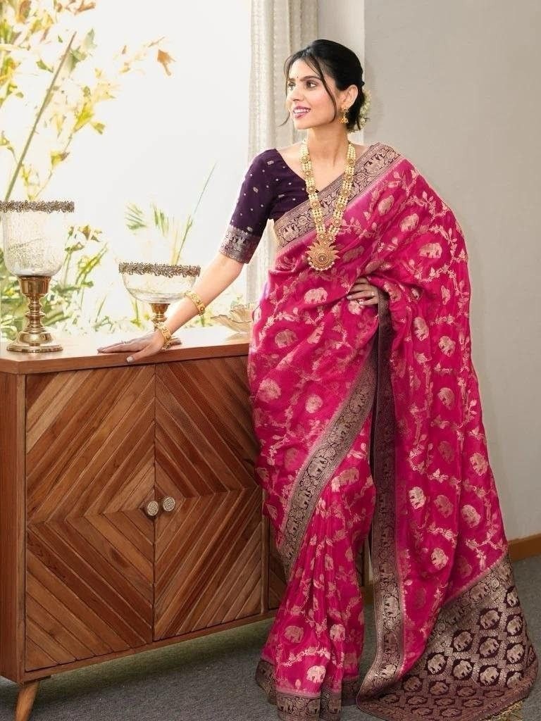 Indian Bollywood Wedding Party Wear Sari Women Blouse Pakistani Designer Saree