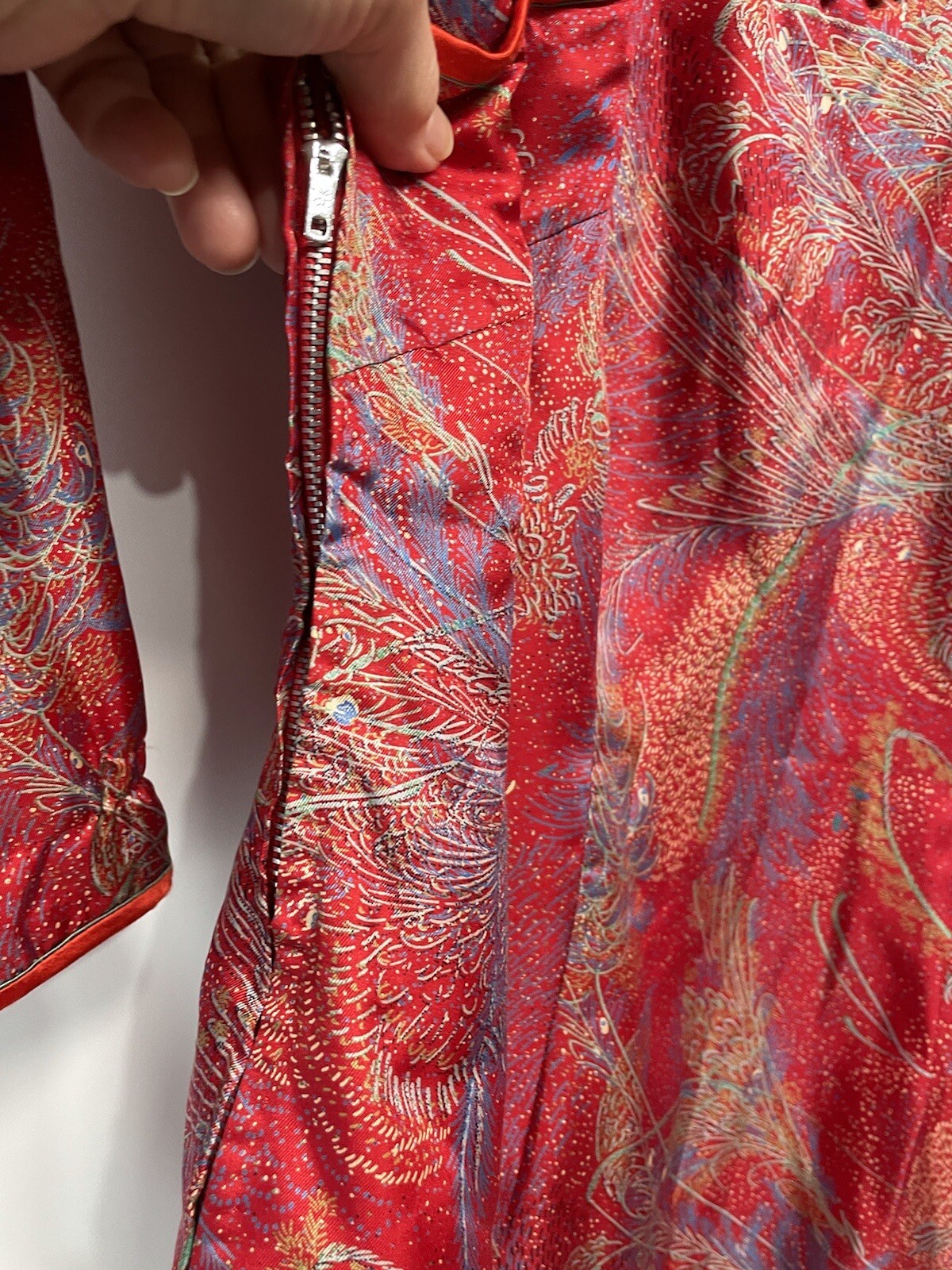 Peony Vintage Cardigan Asian Kimono Jacket 1950s Shanghai China Quilted S/M