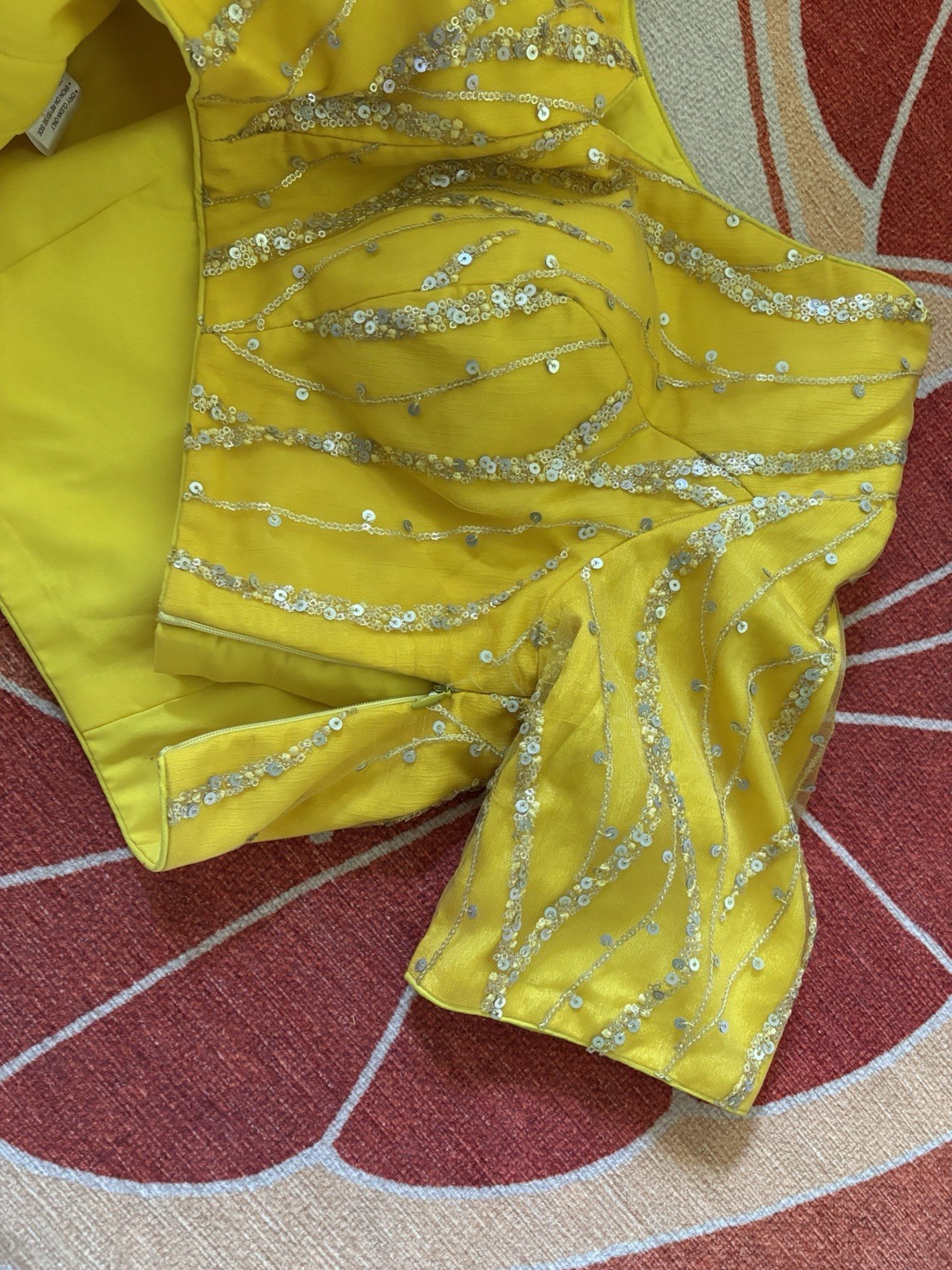 Women L Yellow Vidisha Gary Sequin Embroidered Blouse Georgette Pre Draped Saree