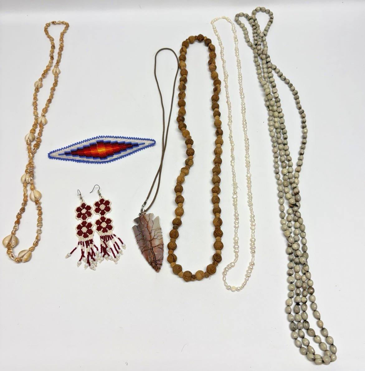 Native American Style Jewelry Lot Beaded Necklaces Earrings Boho Mixed”