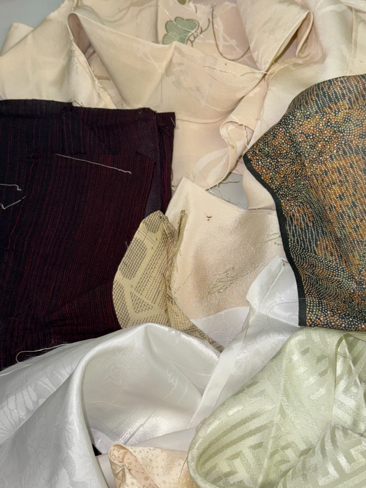 Japanese Vintage Kimono Fabric cloth Boro various Dirt Total of over 800g no1