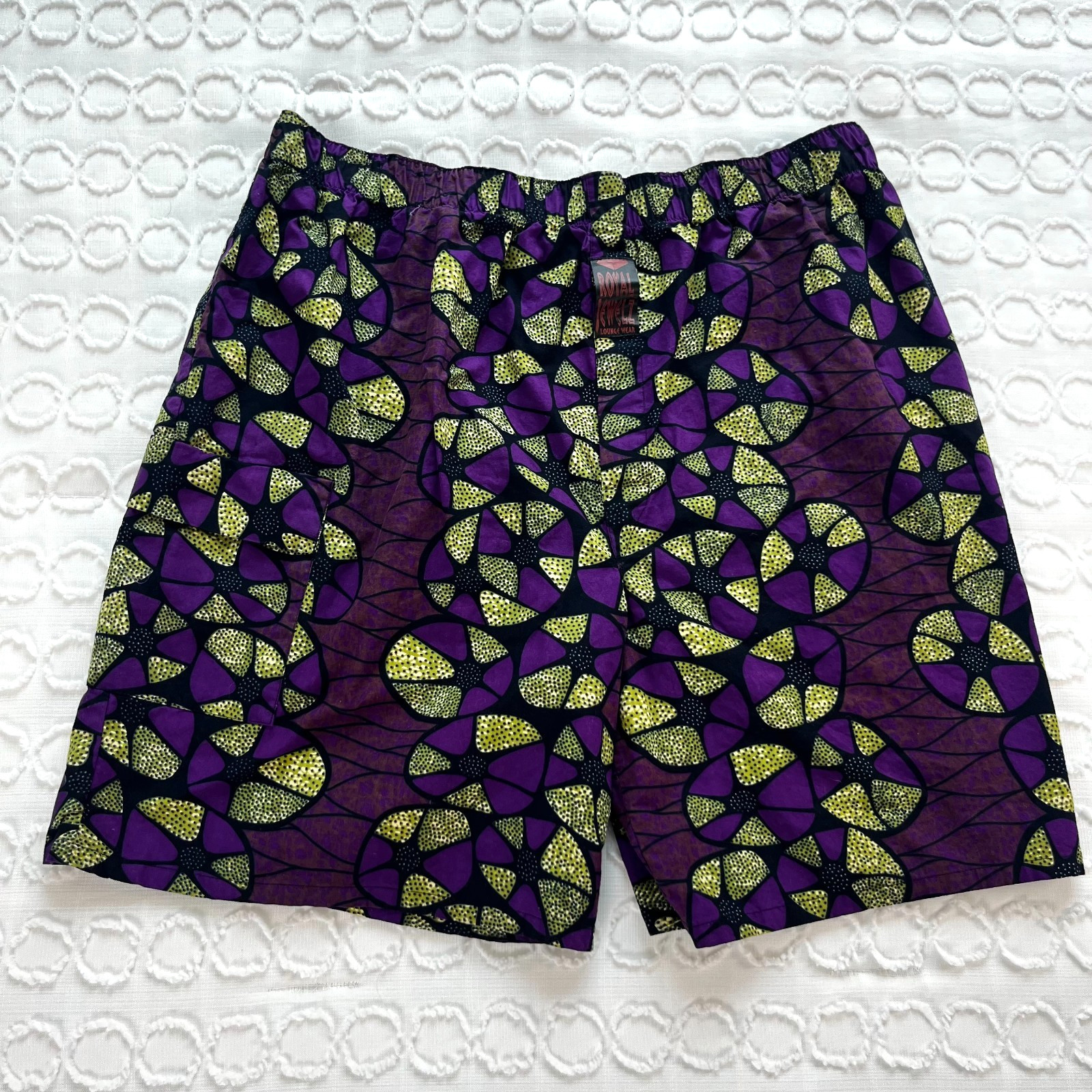 Royal Jewelz Lounge Wear Shorts Men’s 40/42 African Wax Print Bundle Ankara