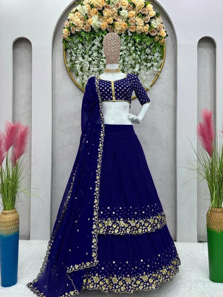 Designer Heavy Indian Lengha Wedding Party ethnic Pakistani Wear Lehenga Choli