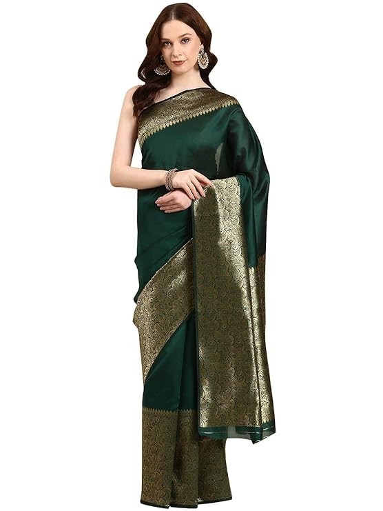 Woven Kanjivaram Soft Lichi Silk Embellished Banarasi Saree With Blouse Piece