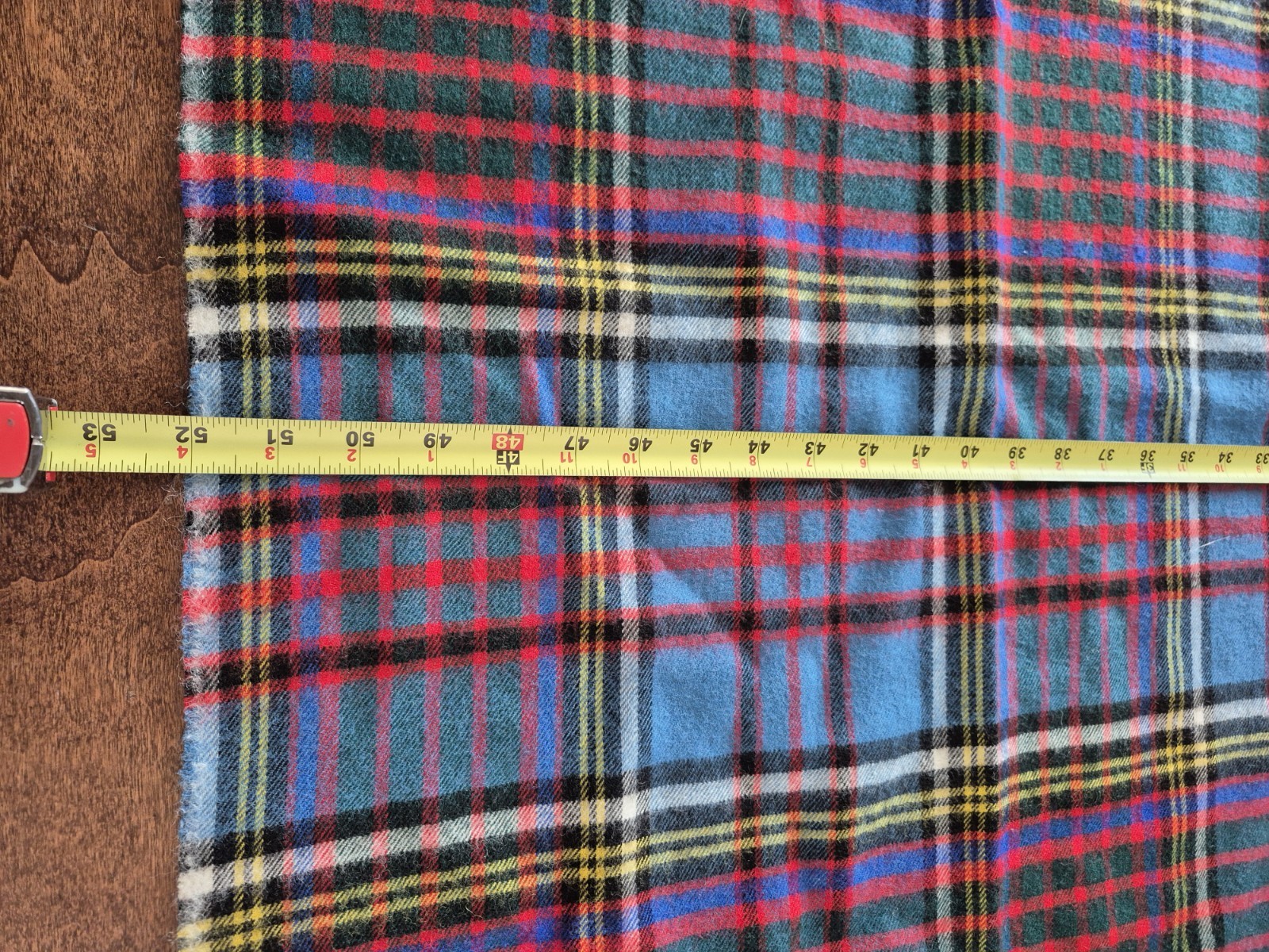 100% LambsWool Blanket Lochcarron / Made Scotland Anderson Red Blue Green 52×72