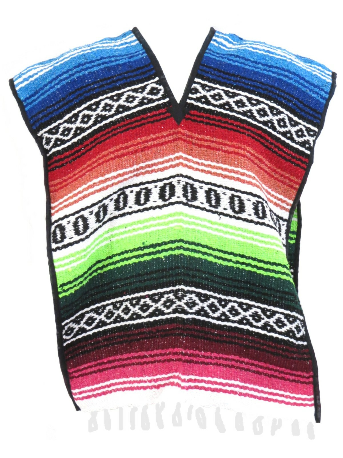 Kids Mexican Falsa Poncho Ages 8-12