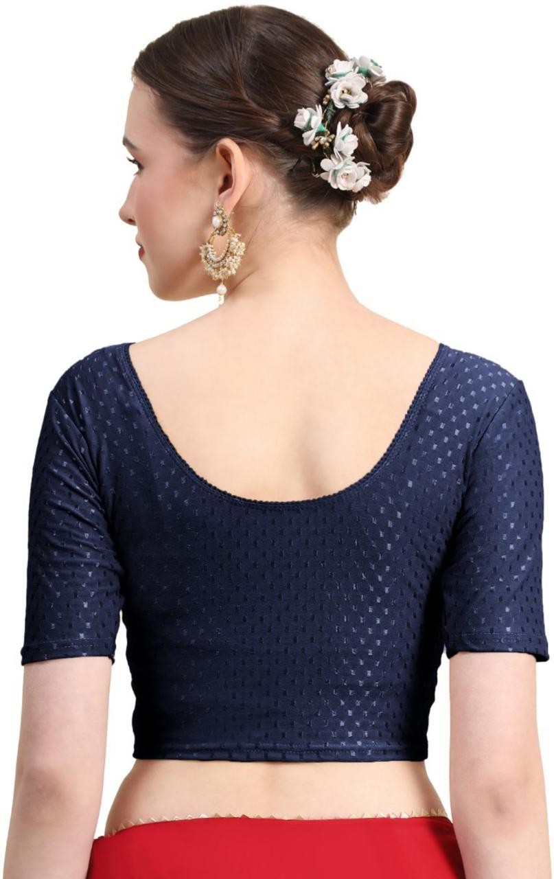 New stretchable Lycra Blouse Readymade Designer Sari Choli Indian crop top.
