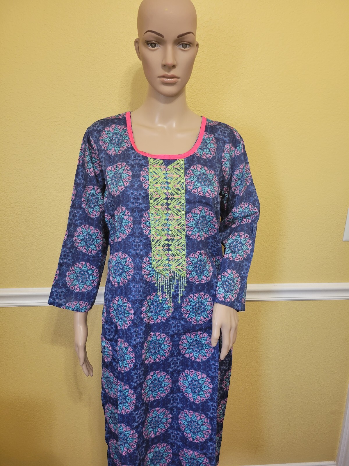 Ready Made Cotton palazzo Salwar Kameez With beautiful embroidery size 42 inch