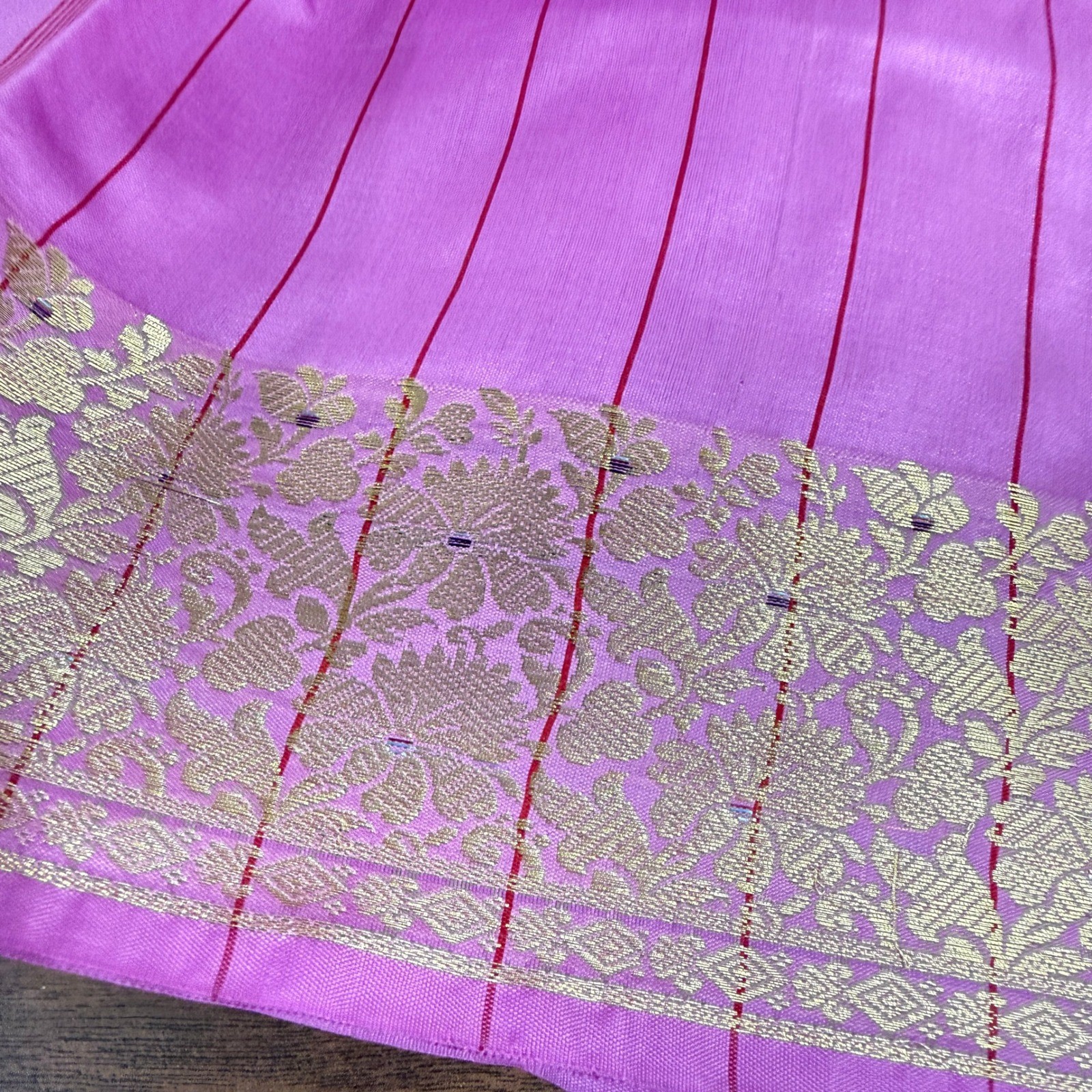 NEW Indian Womens Brocade ART/Artificial Silk Sari SAREE Light Purple w/Blouse