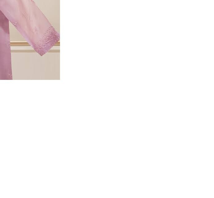 TWO PIECE PURE COTTON NET SHIRT WITH ORGANZA DUPATTA S107713