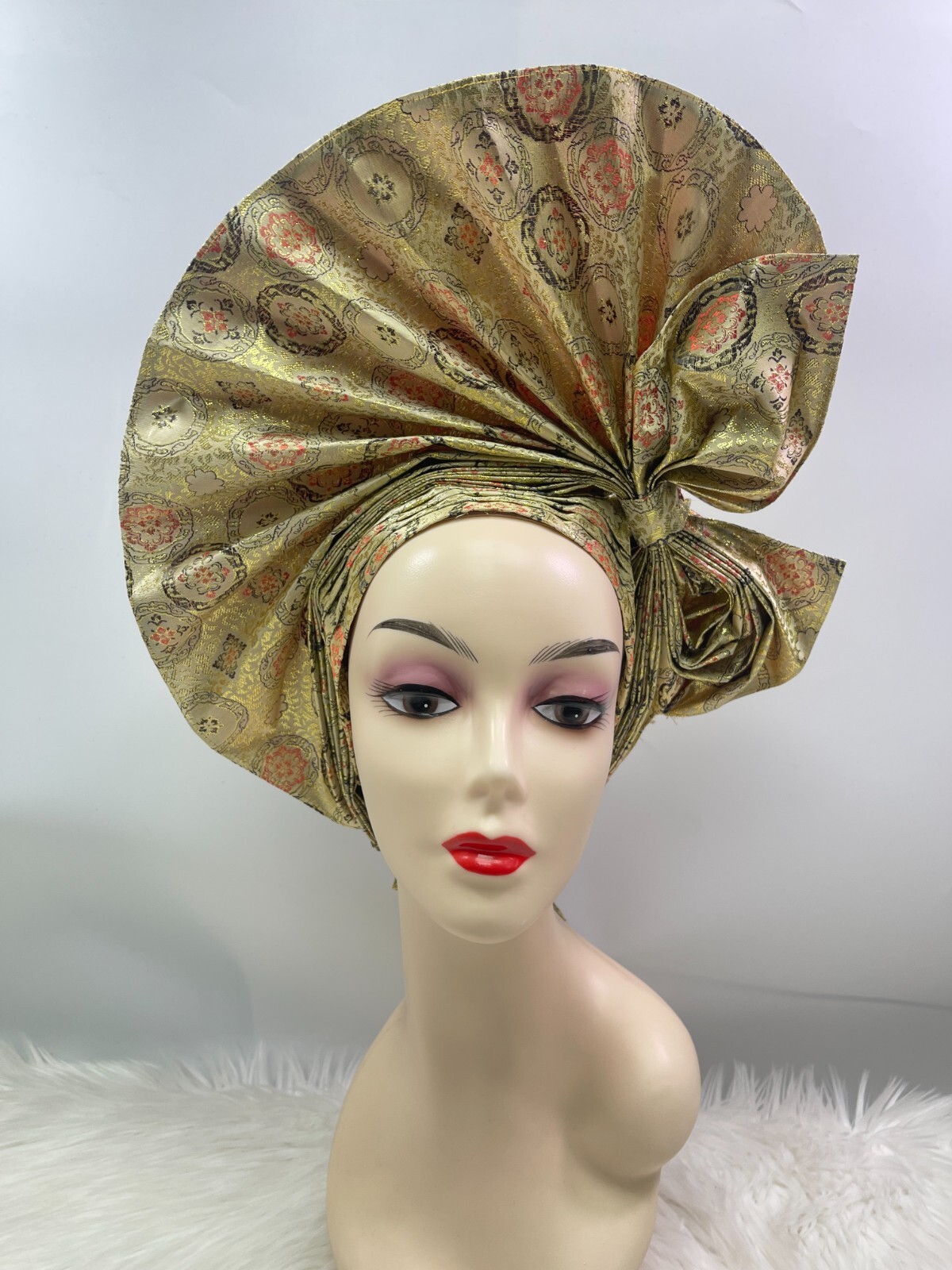 New Headtie Hats Ready To Wear Scarf Turban Cap African Aso Oke Auto Gele Fabric