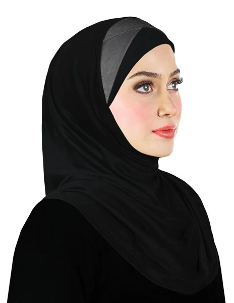 Lot of 12 Junior size Festive Amira Cotton Hijab 1 Color Pleats pull on Hijabs