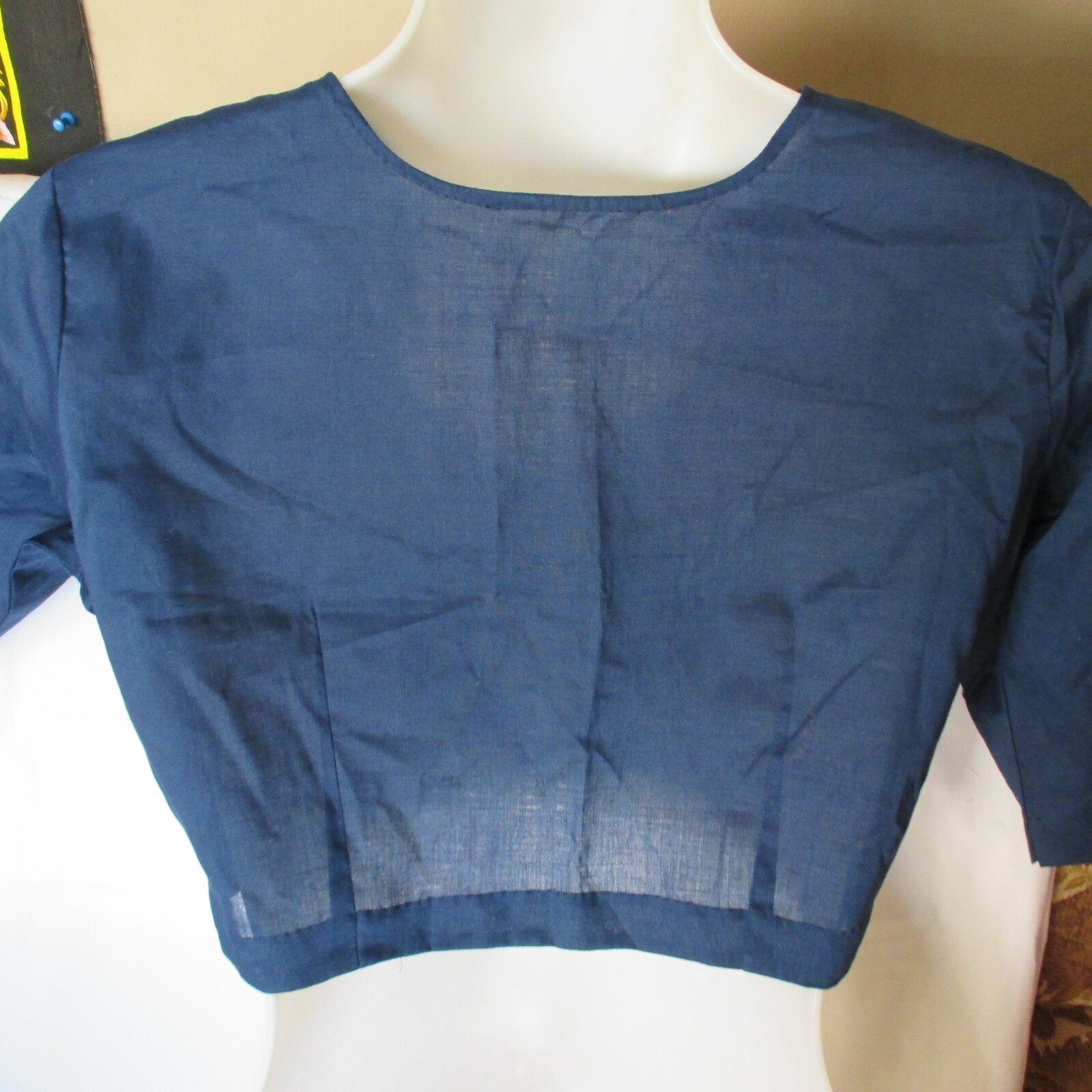 NEW Midnight BLUE SUPERB Choli AMAZING BLOUSE For SARI Skirt TUNIC Top 32″ BUST
