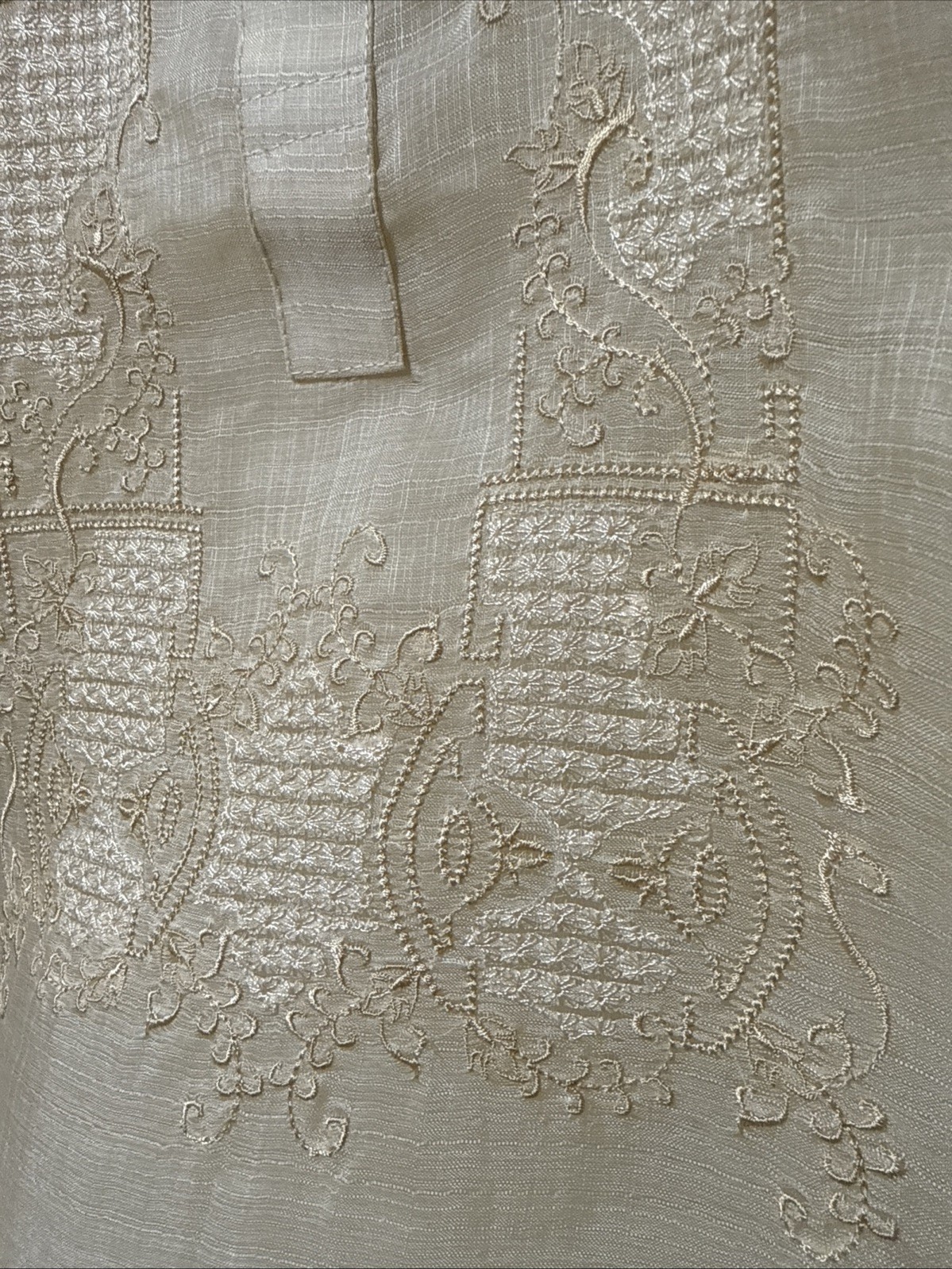 Barong Tagalog Boys’ Youth Cream Formal Dress Shirt Size 18