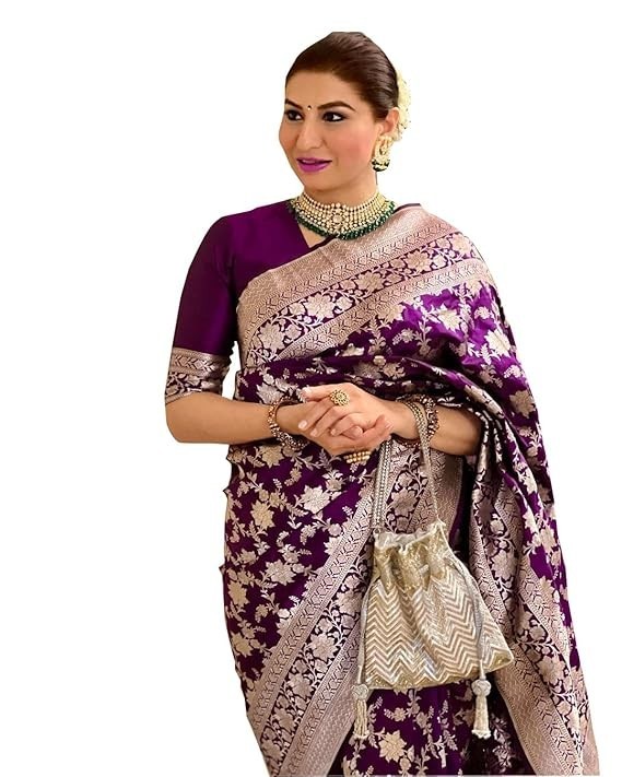 Wonderful Lichi Silk Saree With Blouse Piece For Women