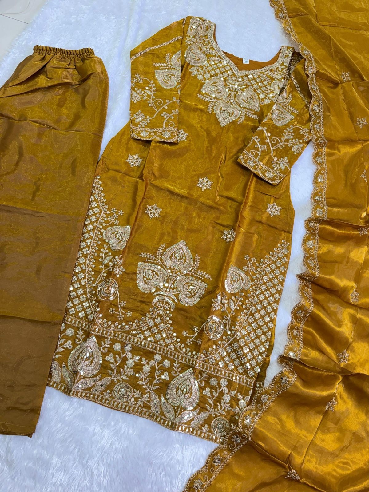 Pakistani Designer Georgette fully embroidered Sequence Work salwar kameez