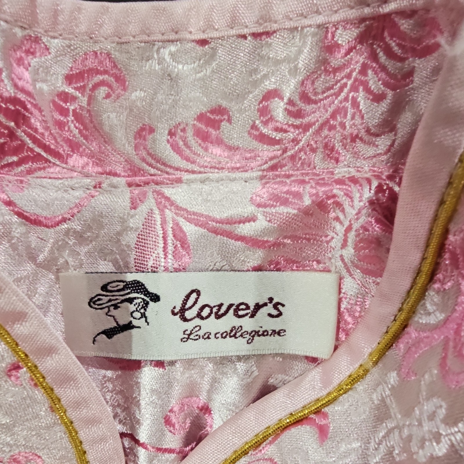 Lover’s Women’s Pink Brocade Satin Cheong-sam Qipao Dress, Size S