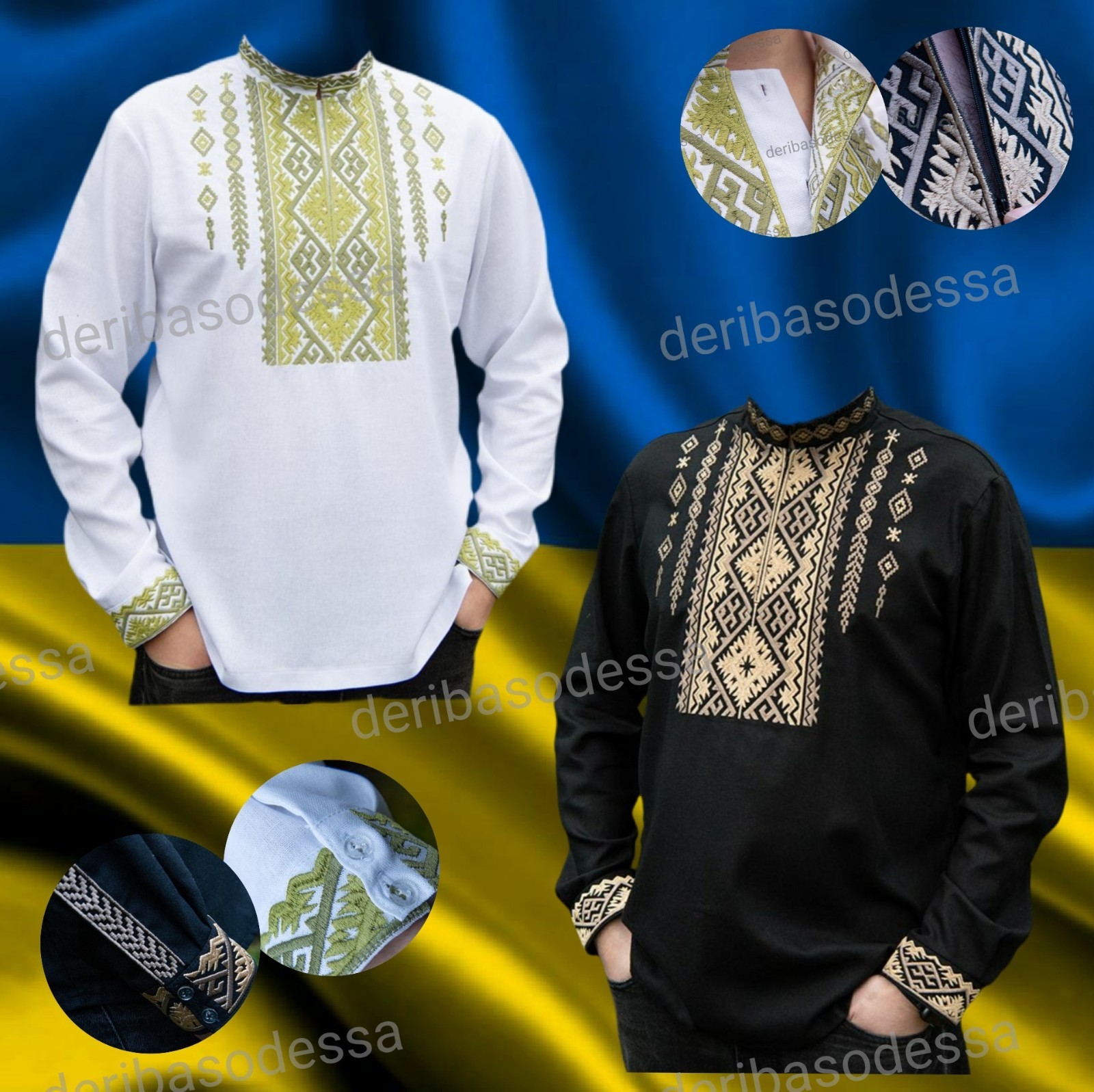 Traditional Ukrainian embroidered shirt men Vyshyvanka S, M, L,XL, 2XL, 3XL,4XL