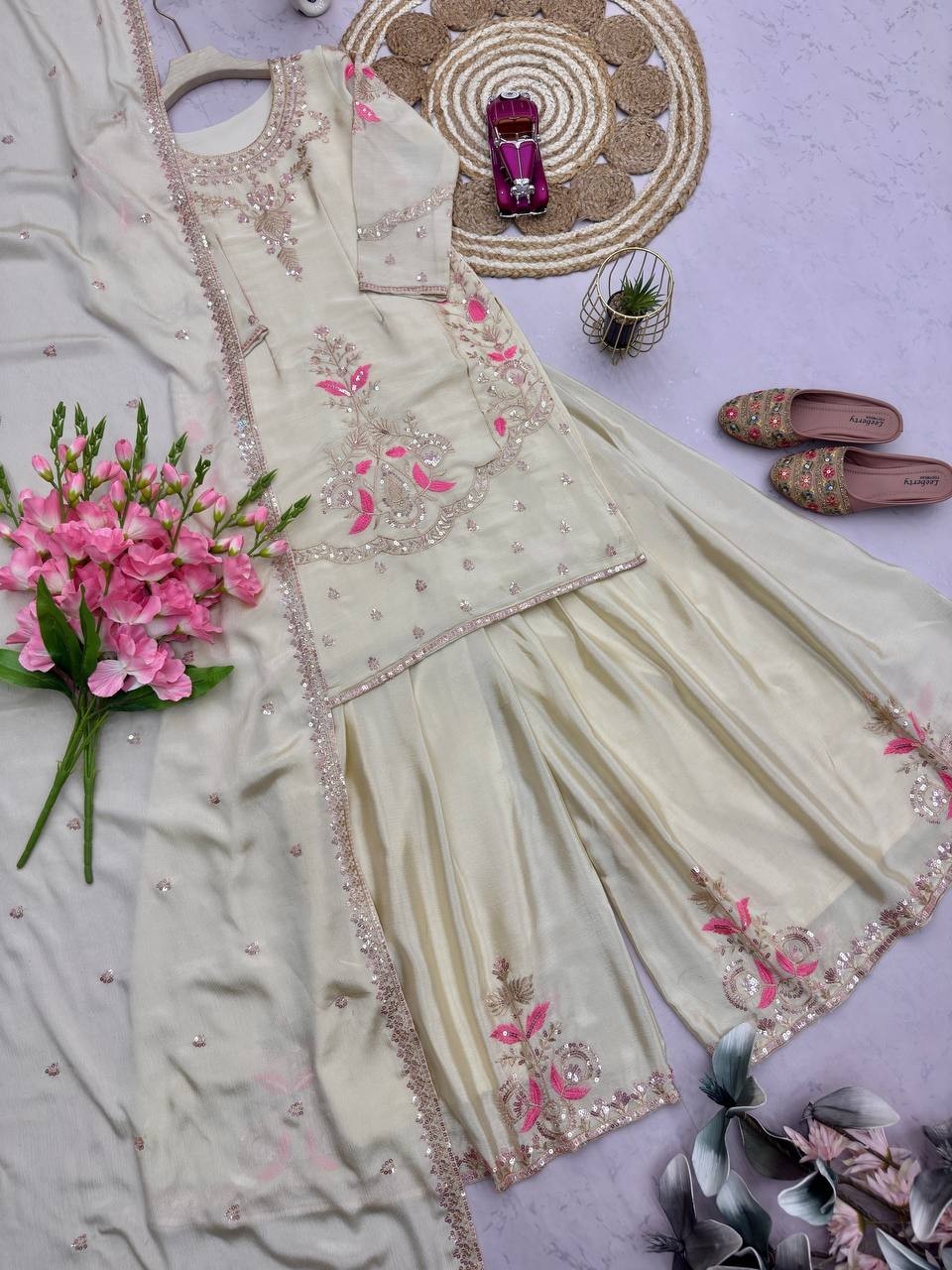 Off White salwar kameez wedding party salwar suit Pakistani Eid Special Suits