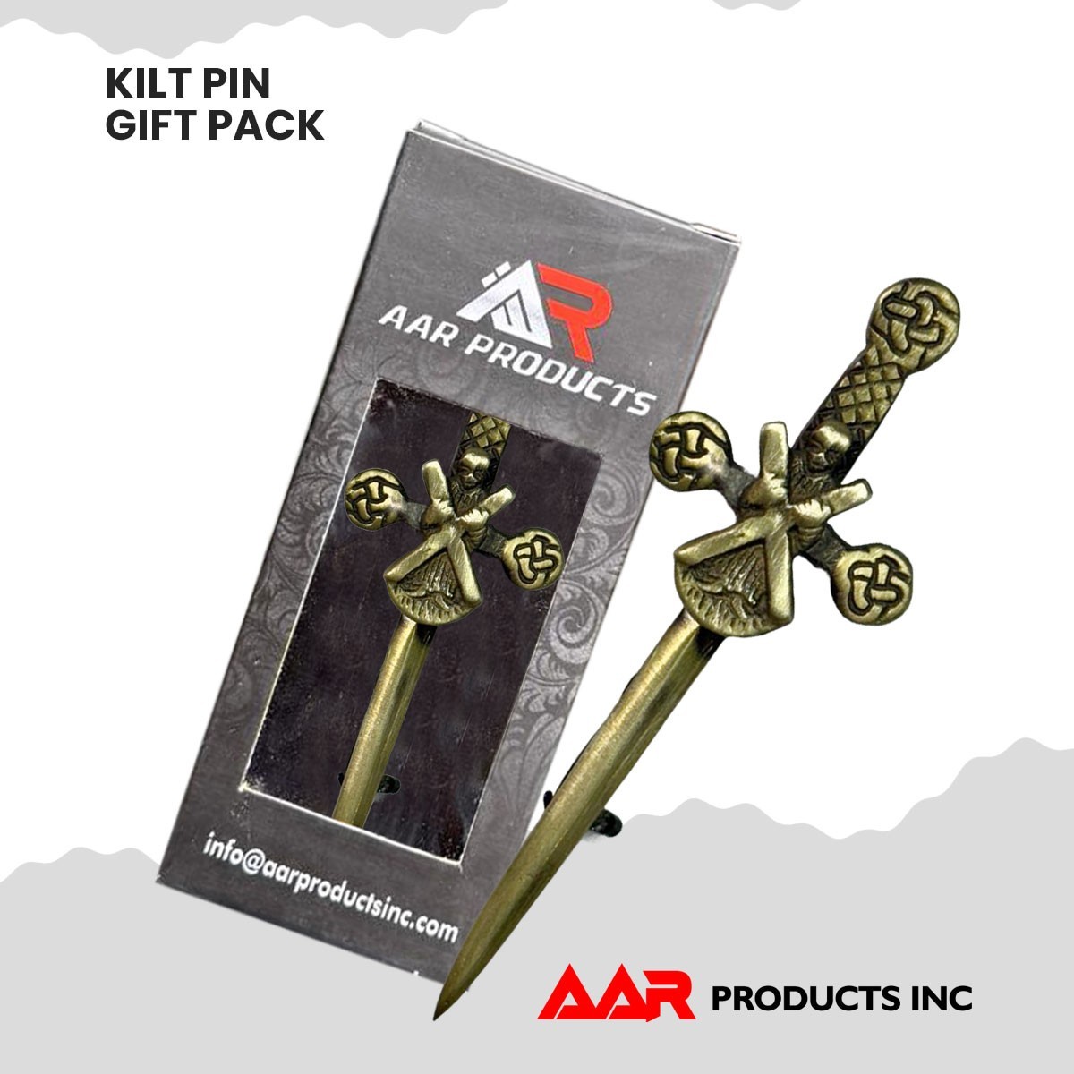 Kilt Pin Scottish Highland ST Andrew Kilt Pins 4″ Antique Finish Brass New AAR