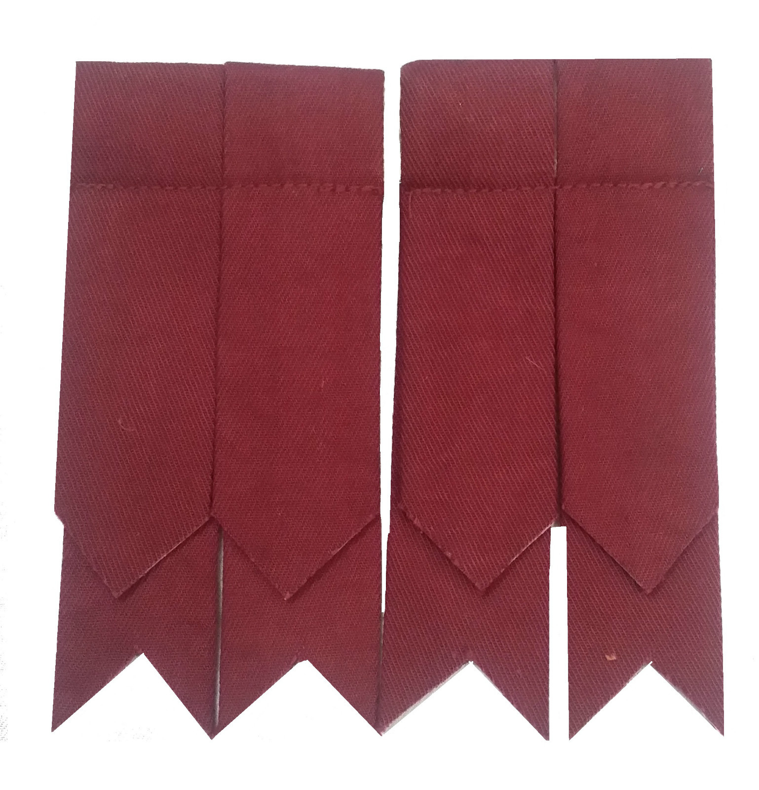 Burgundy Tartan Kilt Hose Socks Flashes/Scottish Kilts Hose Sock Flashes Garter