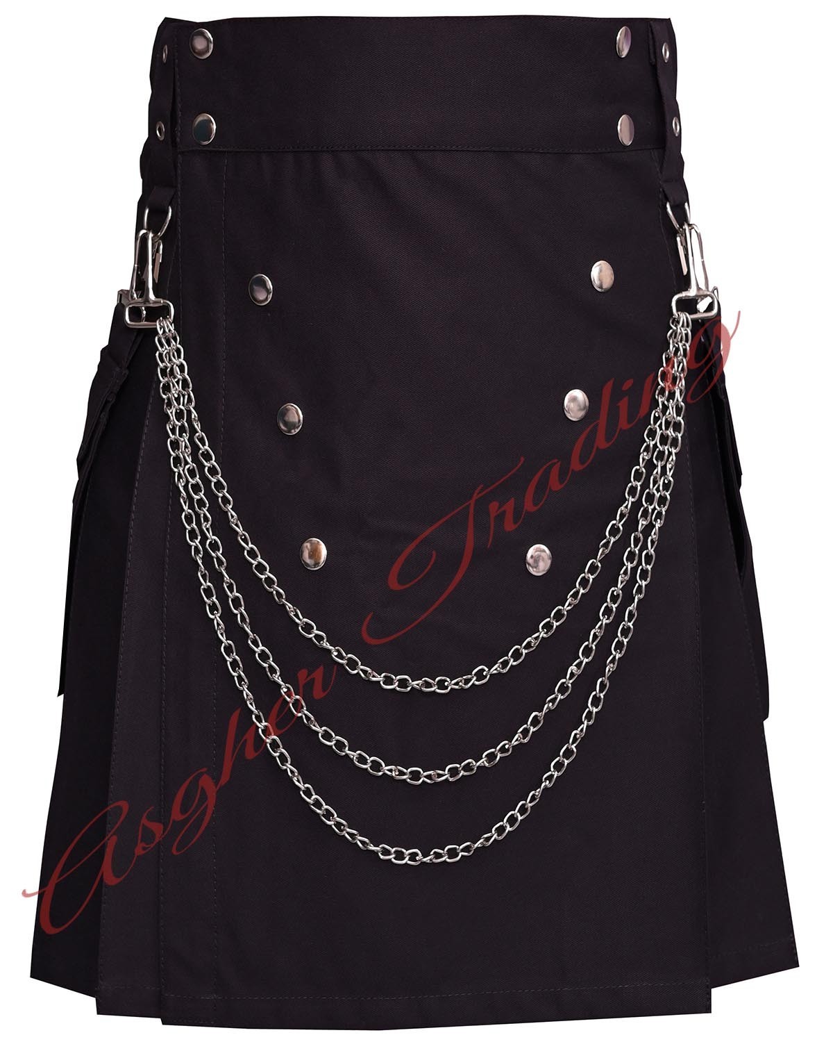 Handmade Utility Hybrid Gothic Kilt Utility Kilt For Men’s & Custom Size Kilts