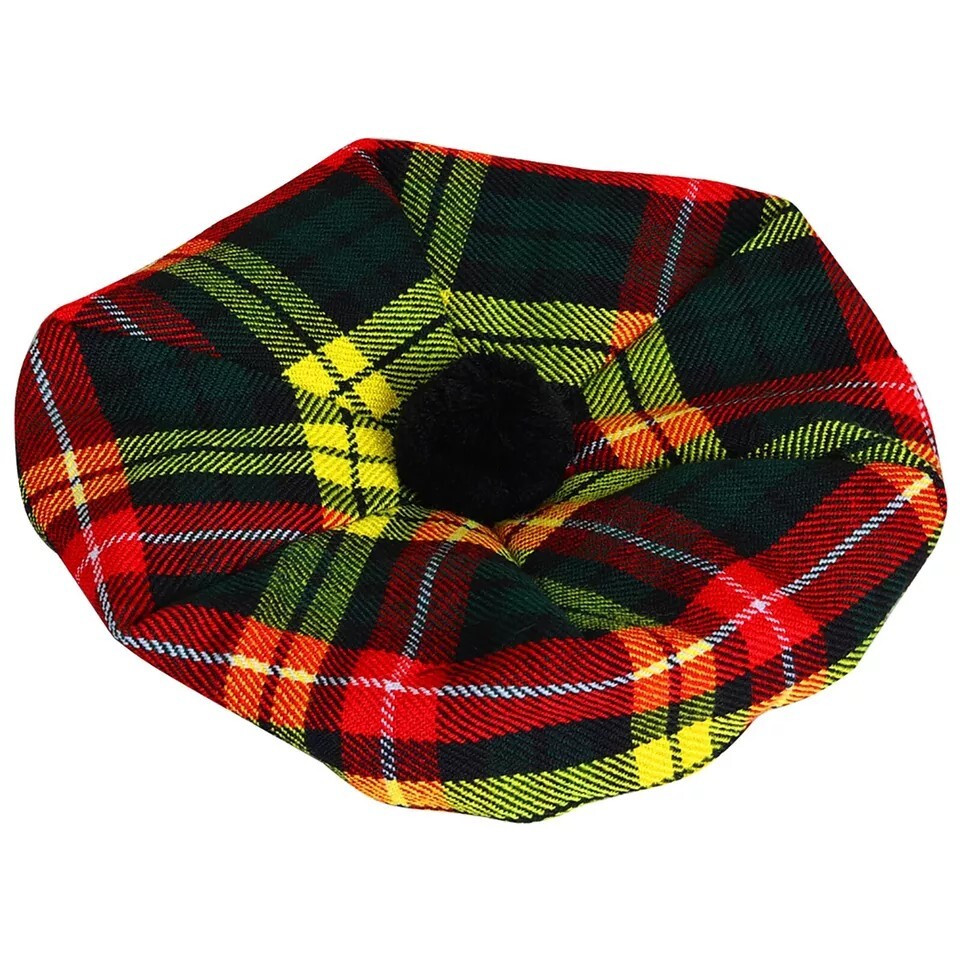 Men’s Buchanan TAM o’ SHANTER Bonnet Beret Balmorals Tartan Tammy Hat