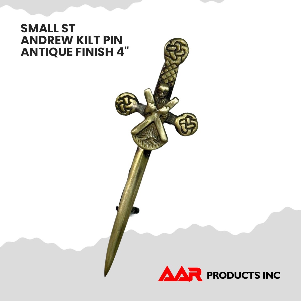 Kilt Pin Scottish Highland ST Andrew Kilt Pins 4″ Antique Finish Brass New AAR