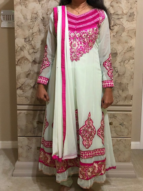 Women Rady Made Salwar Kameez suit Kurti dupatta sz M / L