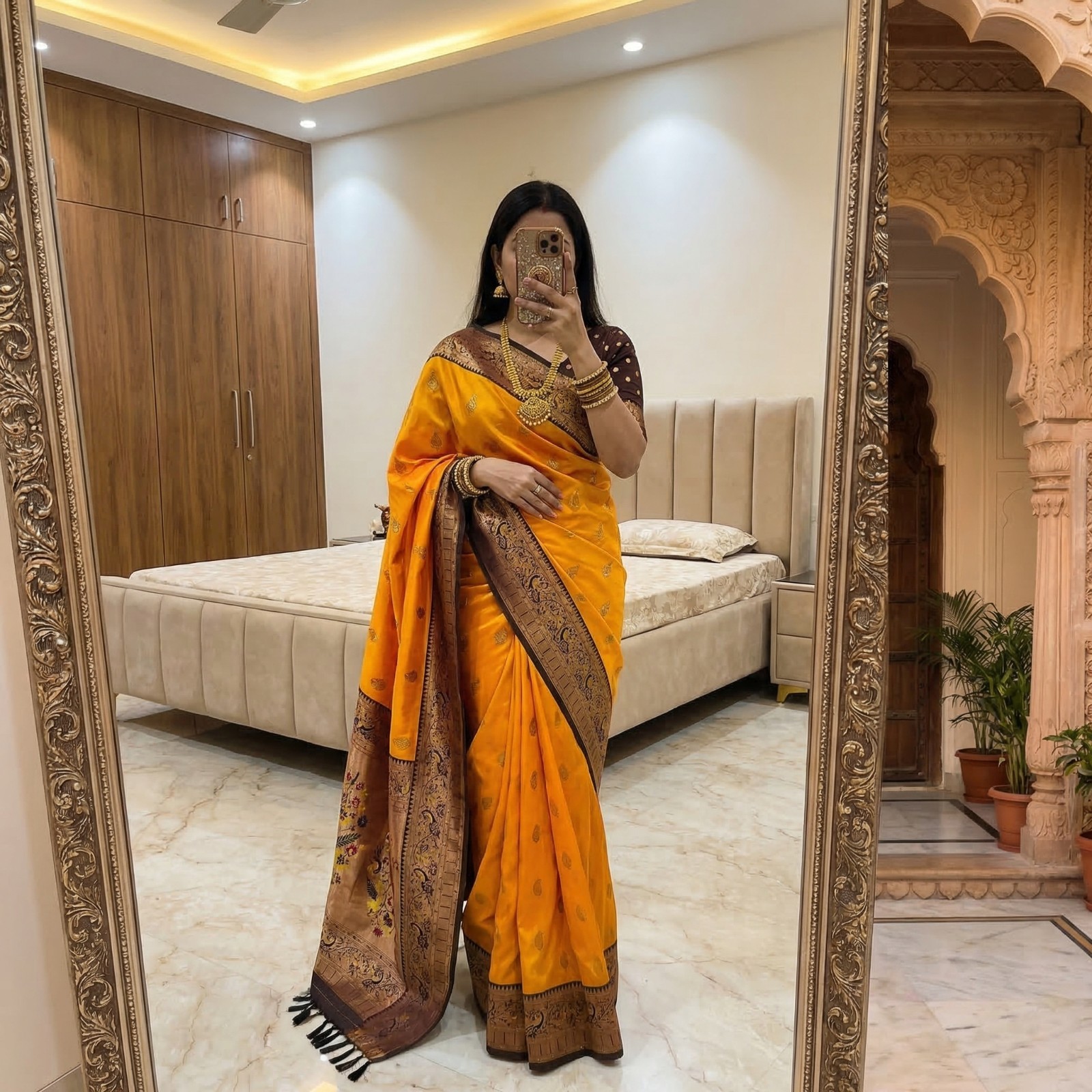 Ethnic Wear Designer Soft Paithani Silk Saree With Blouse For Women