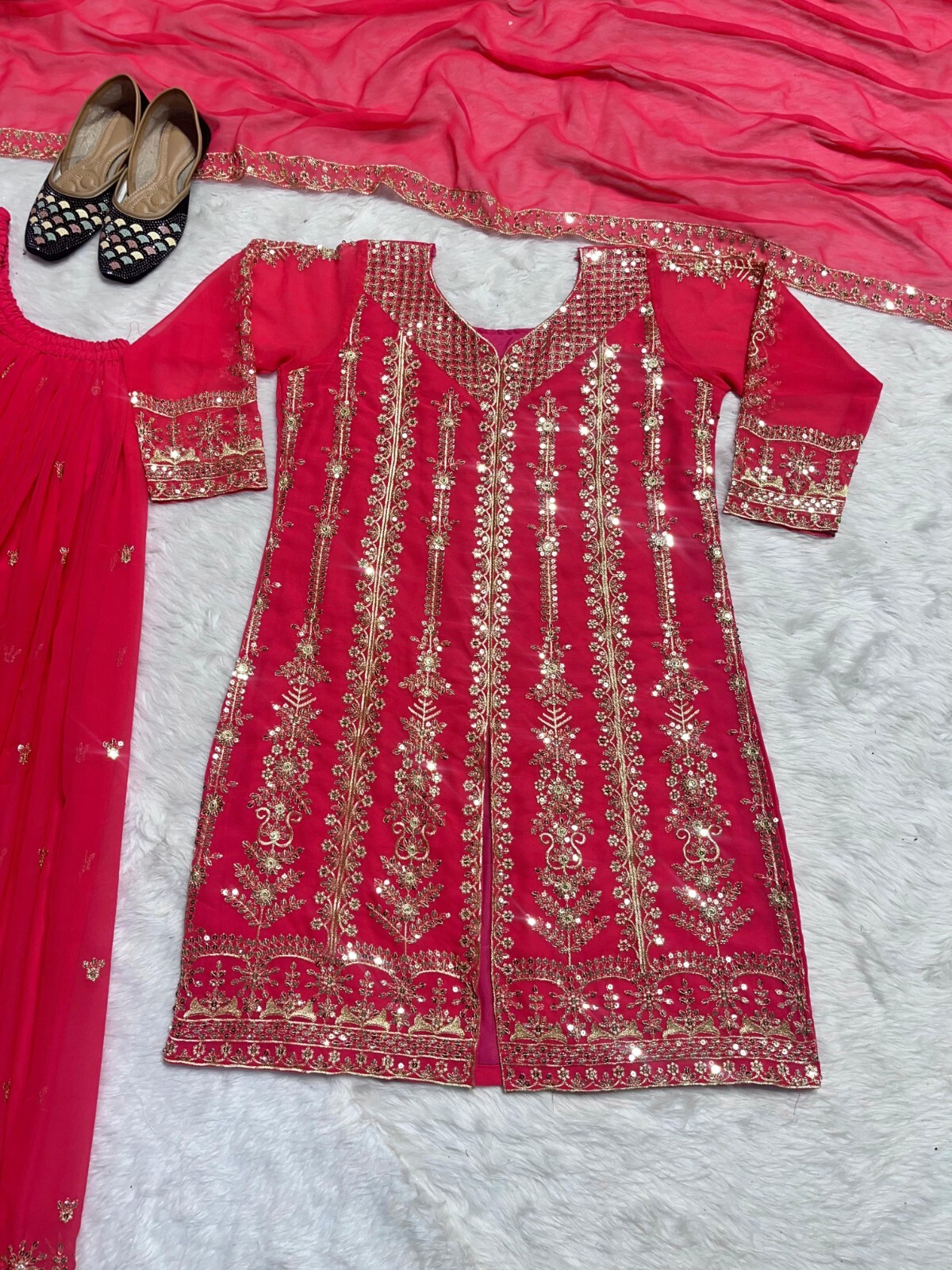 SALWAR KAMEEZ PAKISTANI INDIAN WEDDING PARTY WEAR DRESS BOLLYWOOD SUIT SHARARA 1