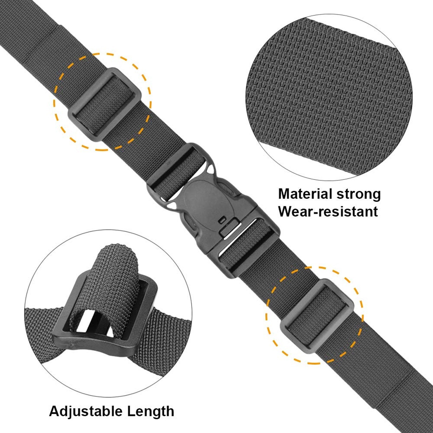 MAGARROW 58″ × 1.5″ Utility Straps with Buckle Adjustable, 4-Pack (58-inche