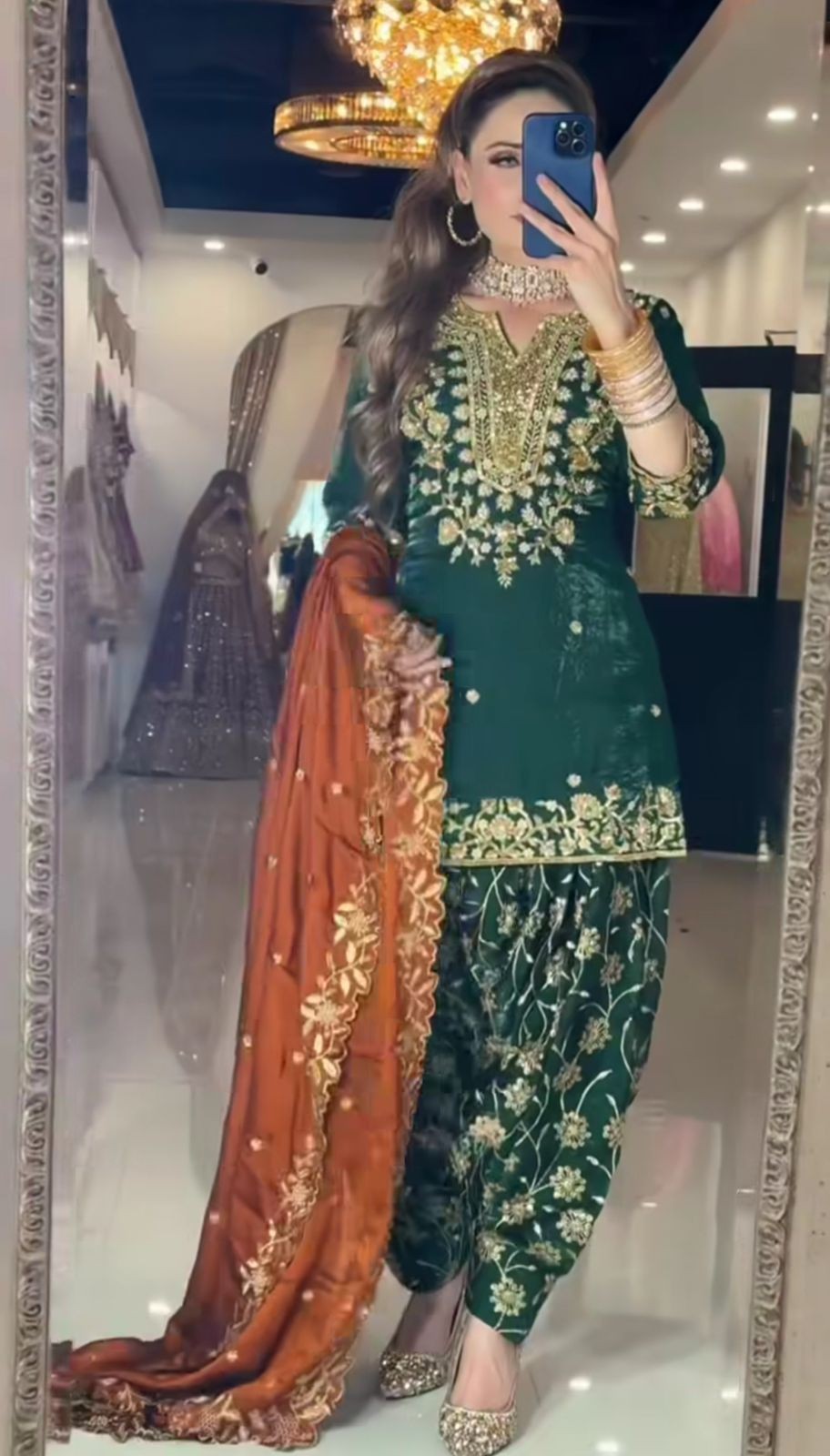 Dress Bollywood Suit Pakistani Indian Wedding Dhoti Top Salwar Kameez Party Wear