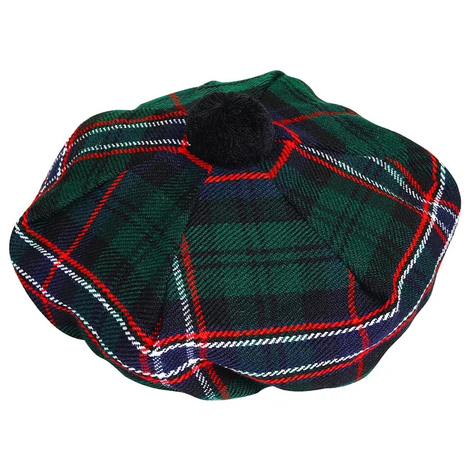 Men’s National Scottish TAM o’ SHANTER Bonnet Beret Balmorals Tartan Tammy Hat