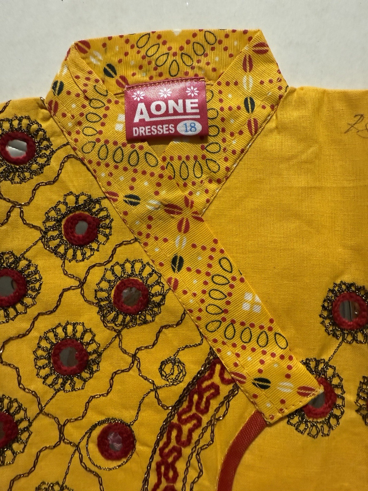 Navratri Kids Boys GUJARATI INDIA YELLOW 3pc angrakha kurta Kediya Set NEWBORN-9