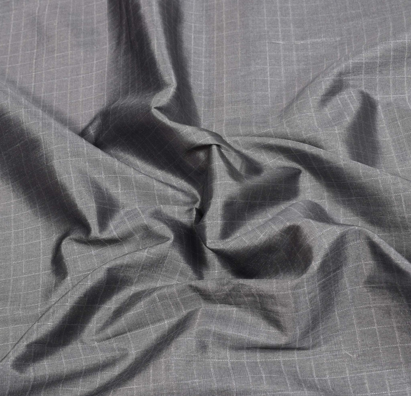 Sushila Vintage Grey Kanchipuram Saree contrasting Red Zari Border Art Silk Sari
