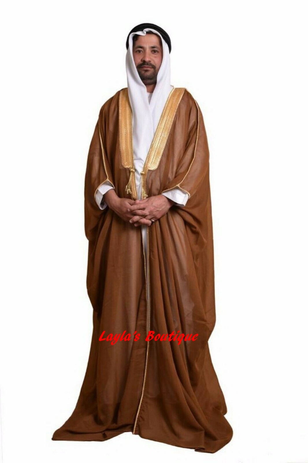 Quality Men’s Islamic Arabian Cloak Bisht thobe Eid