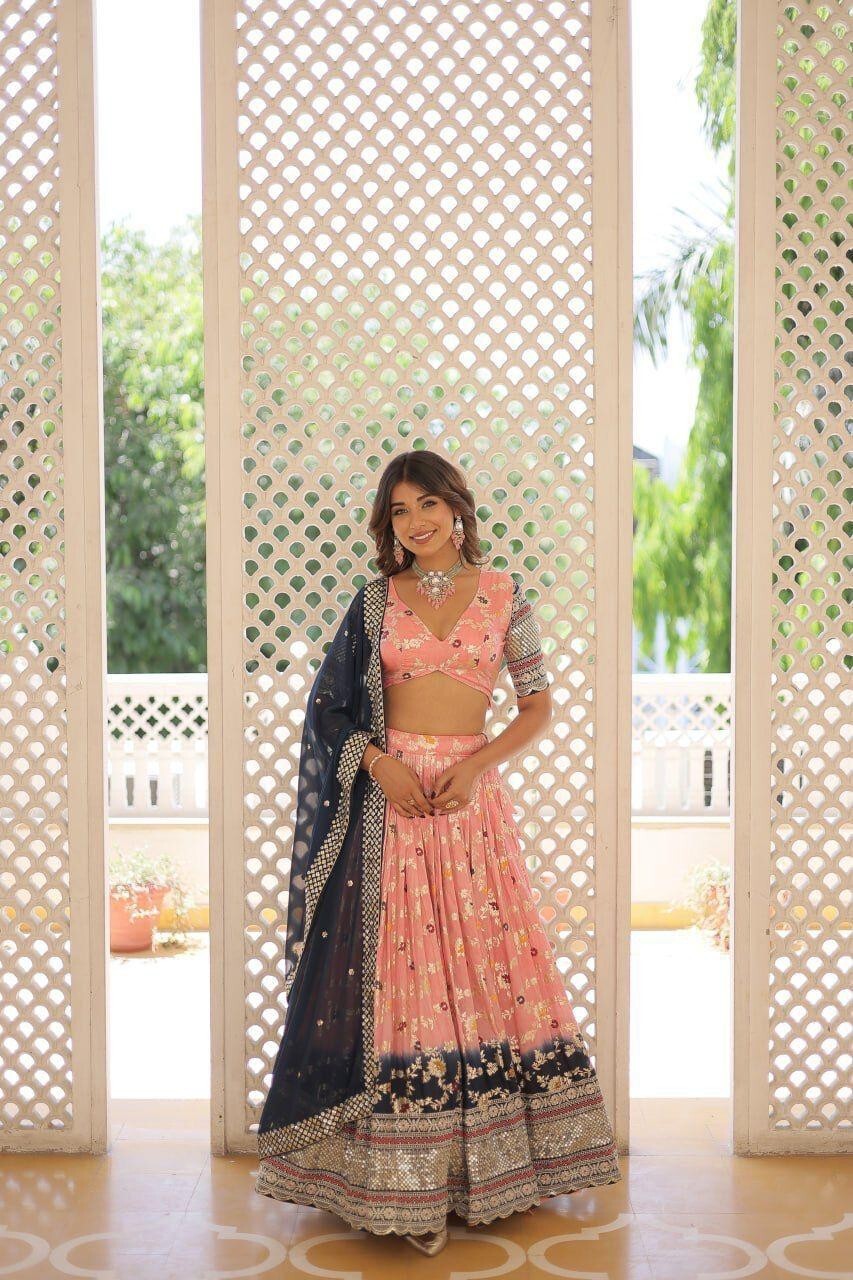 LEHENGA CHOLI INDIAN BOLLYWOOD WEDDING PARTY PAKISTANI WEAR READYMADE WOMEN