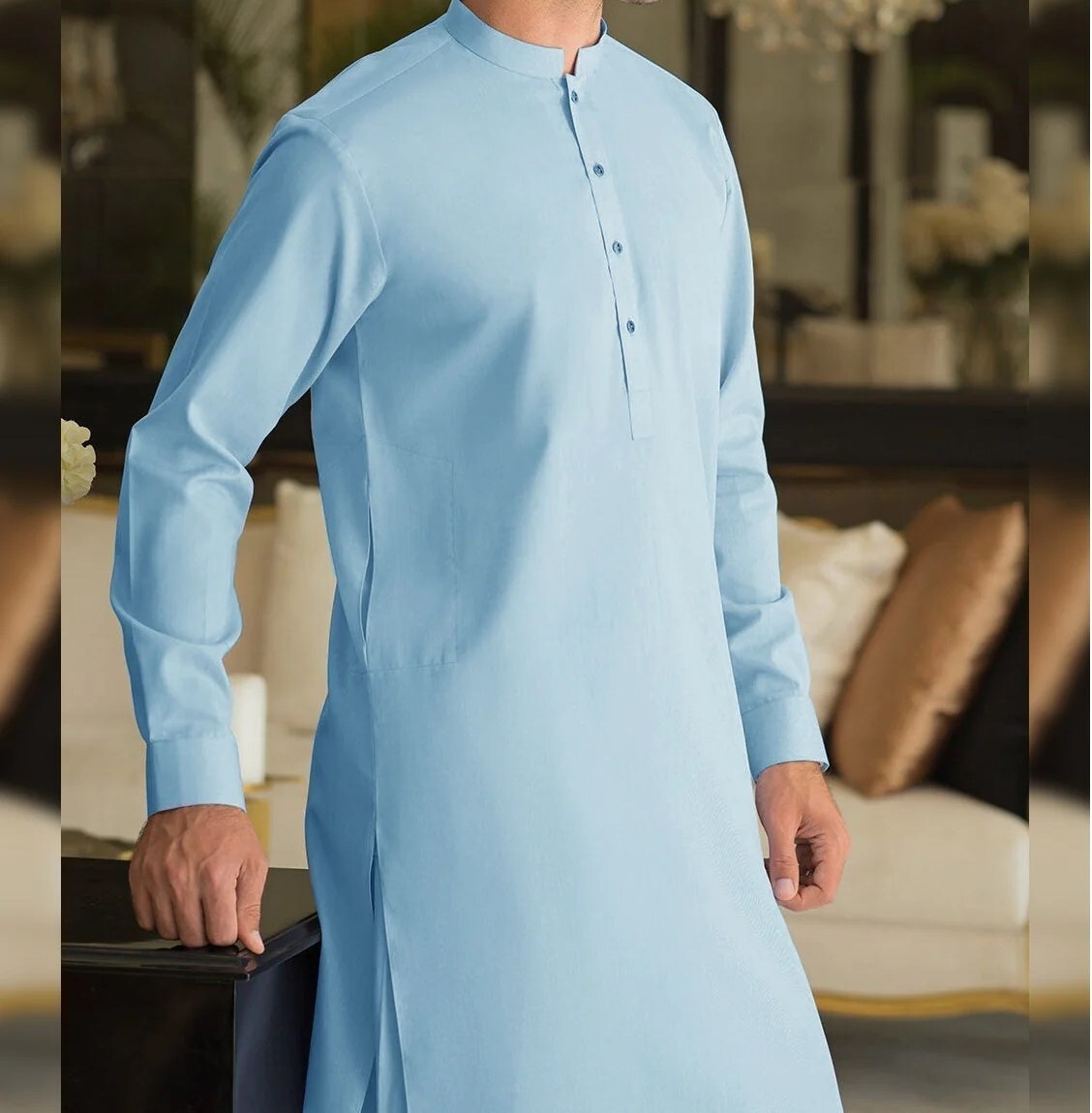 Unstitch Sky Blue Plus (Cotton Elite) | For Boys & Men | All Season