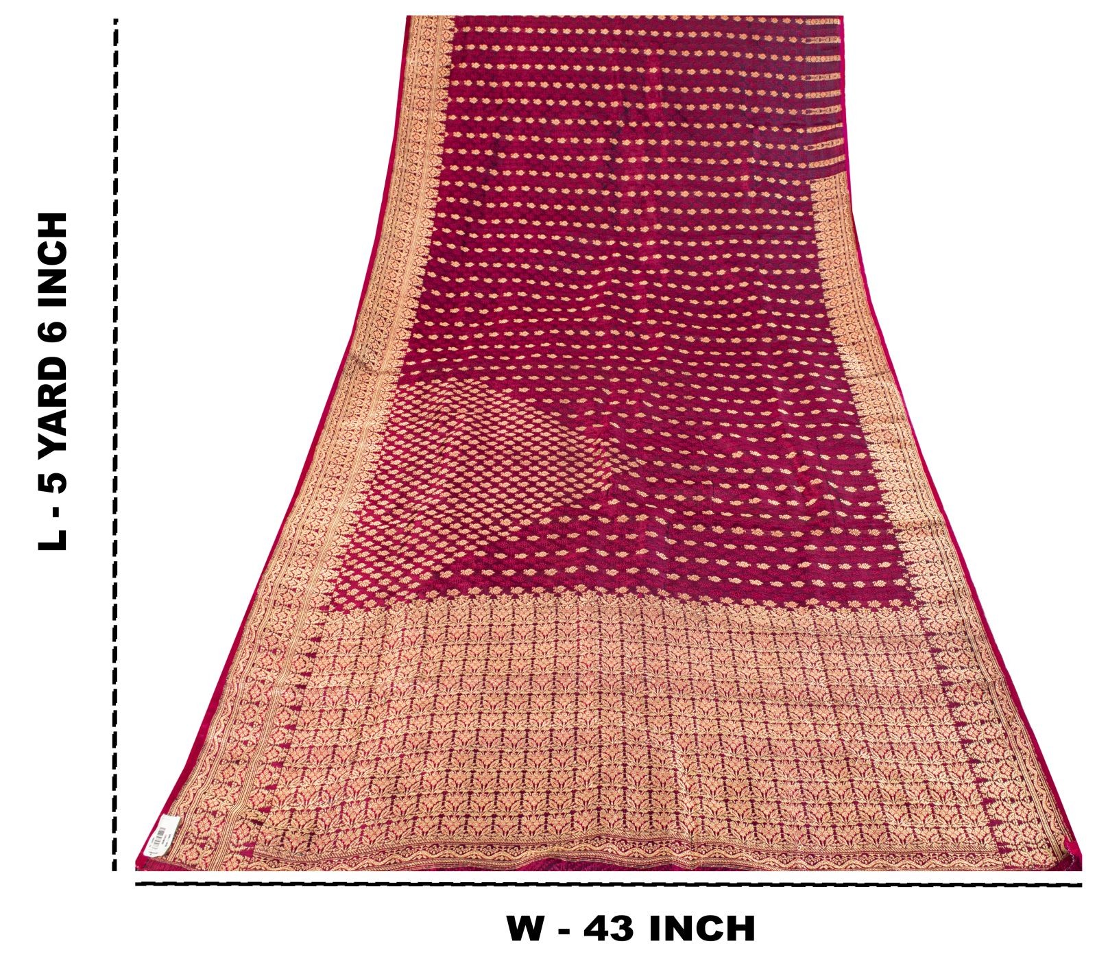 Sanskriti Vintage Pink Blend Silk Saree Banarasi Brocade Zari Hand-Woven Sari