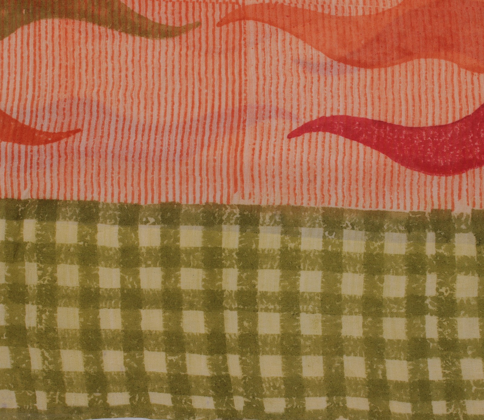 Sushila Vintage Multi-Color Sari Pure Georgette Silk Printed 5 Yard Craft Fabric
